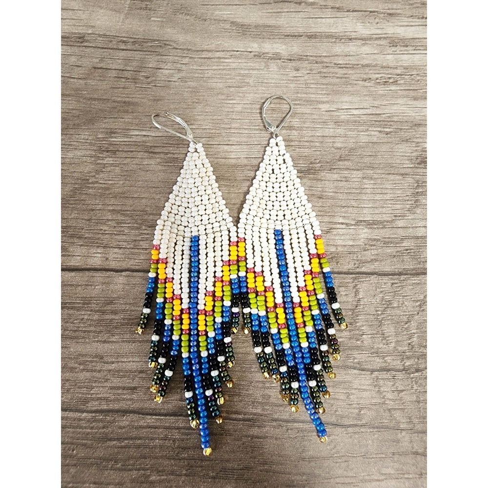 Woman's Handmade Beautiful Fringe Earrings.